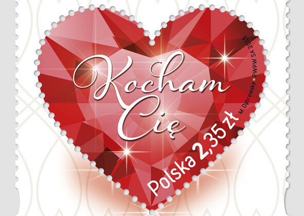 Powiedz „Kocham Cię” z Pocztą Polską styl życia, zainteresowania/hobby - Poczta Polska 6 lutego 2015 roku wprowadza kolejny znaczek z serii „Kocham Cię”. Tym razem na znaczku znalazło się rubinowe serce. Najbardziej rozpoznawalny symbol miłości.