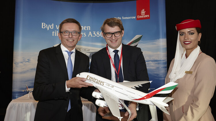 Pierwszy lot A380 Emirates do Kopenhagi transport, turystyka/wypoczynek - 