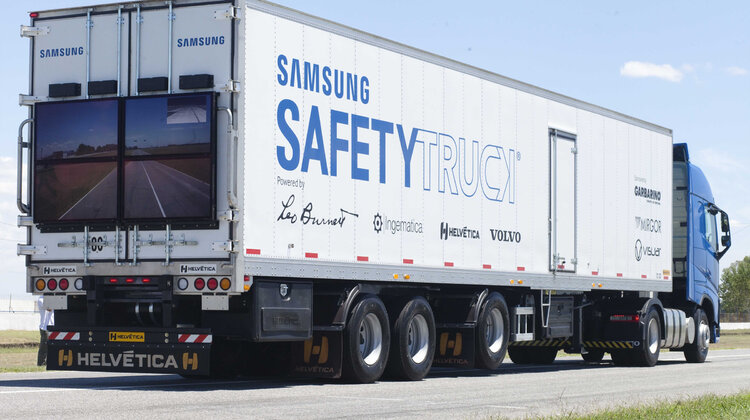 Pierwszy Samsung Safety Truck na drogach sprawy społeczne, technologie - Samsung Electronics