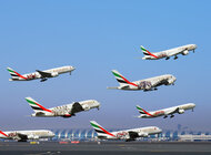 Emirates świętują zakończenie sezonu piłkarskiego - wyjątkowy lot siedmiu samolotów w barwach klubów piłkarskich sport, transport - 