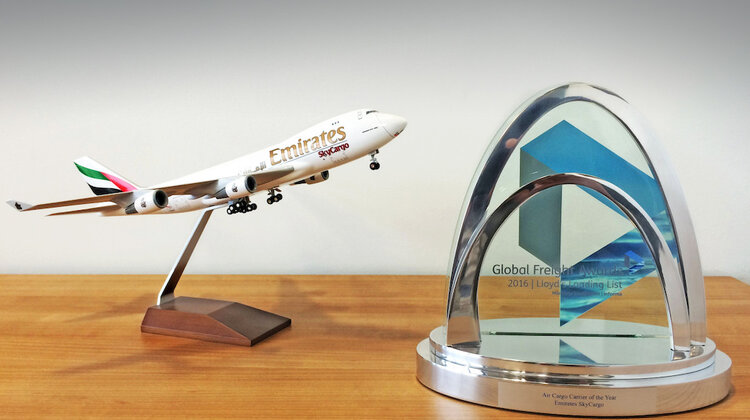 Emirates SkyCargo zdobywa najwyższe wyróżnienie w plebiscycie Global Freight Awards 2016