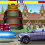 Toyota C-HR postacią w świecie gry Street Fighter II