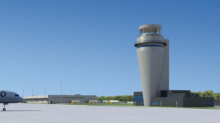 Budowa wieży kontroli lotów w Pyrzowicach
