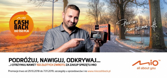 11 produktów Mio zostało objętych promocją „Cashback” BIZNES, Motoryzacja - Marka Mio Polska w listopadzie rozpoczęła kolejną promocję „Cashback”, która będzie trwała do 7 stycznia 2019 roku.