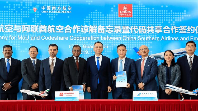 Porozumienie code-share Emirates i China Southern Airlines transport, turystyka/wypoczynek - Poniedziałek, 30 stycznia 2019 r. - Warszawa, Polska 