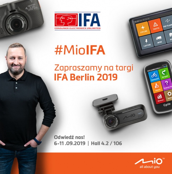 Mio kusi nowościami na targi IFA Berlin 2019 BIZNES, Motoryzacja - Targi IFA to jedne z najstarszych i największych na świecie targów elektroniki użytkowej. Wśród wystawców nie mogło zabraknąć najbardziej rozpoznawalnego globalnie producenta wideorejestratorów oraz nawigacji na świecie.