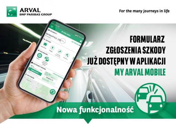 Zgłaszanie szkód przez aplikację w aplikacji Arval