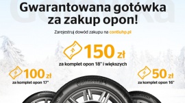 Wielki powrót wielkiej promocji: gwarantowana gotówka za zakup opon Continental BIZNES, Motoryzacja - W związku z nadchodzącym sezonem wymiany opon na zimowe marka Continental zachęca konsumentów do wyboru swoich produktów poprzez zwrot części kosztów zakupu nowych opon. Promocja trwa od 12.10.2020 do 30.11.2020. Za koncept i kreację odpowiada agencja Plej.