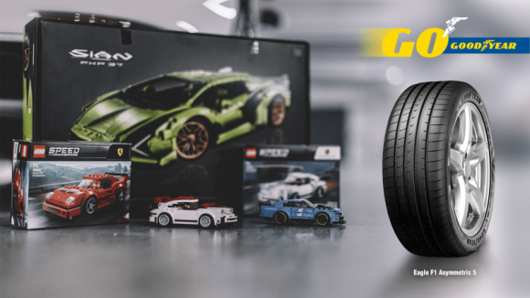 Kup komplet opon marki Goodyear i zbuduj swoje własne sportowe auto z Lego! Motoryzacja, LIFESTYLE - Dzięki nowej akcji promocyjnej Goodyeara, każdy będzie mógł mieć w swoim domu mini wersję jednego z wybranych modeli sportowych aut z serii LEGO®️ Speed Champions.