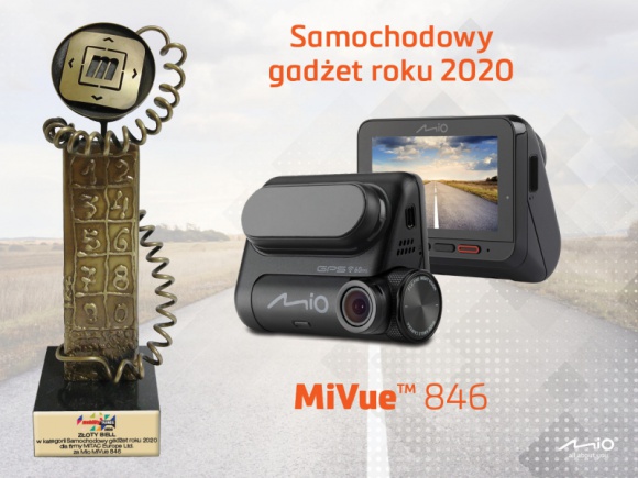 Mio MiVue 846 samochodowym gadżetem roku 2020 Motoryzacja, LIFESTYLE - ​27 marca 2021 poznaliśmy laureatów XI edycji jednego z najważniejszych plebiscytów branży nowych technologii – Mobility Trends. Marka Mio została nagrodzona w kategorii „Samochodowy Gadżet Roku 2020” za produkt Mio MiVue 846.