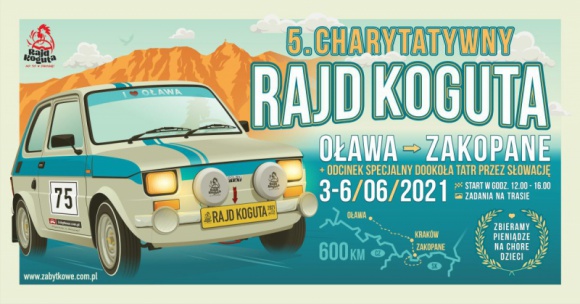 Podczas V Charytatywnego Rajdu Koguta będą ustanawiać Rekord Polski Motoryzacja, LIFESTYLE - Już 3 czerwca 2021 roku o godzinie 12:30 z Oławy wystartuje V Charytatywny Rajd Koguta, podczas którego odbędzie się oficjalna próba ustanowienia Rekordu Polski na największą paradę aut zabytkowych.